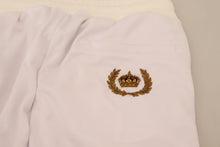 Load image into Gallery viewer, Dolce &amp; Gabbana White Polyester Crown Logo Jogger Pants
