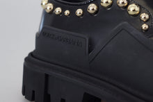 Load image into Gallery viewer, Dolce &amp; Gabbana Black Leather Trekking Derby Embellished Shoes
