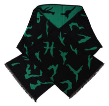 Load image into Gallery viewer, Givenchy Elegant Wool Silk Black Unisex Scarf
