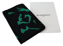 Load image into Gallery viewer, Givenchy Elegant Wool Silk Black Unisex Scarf
