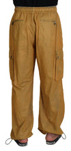 Load image into Gallery viewer, Dolce &amp; Gabbana Brown Linen Drawstring Cargo Pants
