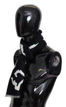 Load image into Gallery viewer, Givenchy Elegant Unisex Wool-Silk Scarf in Black &amp; White
