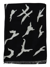 Load image into Gallery viewer, Givenchy Elegant Unisex Wool-Silk Scarf in Black &amp; White
