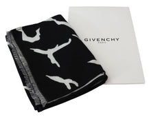 Load image into Gallery viewer, Givenchy Elegant Unisex Wool-Silk Scarf in Black &amp; White
