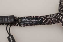 Load image into Gallery viewer, Dolce &amp; Gabbana Elegant Black and White Silk Bow Tie
