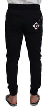 Load image into Gallery viewer, Dolce &amp; Gabbana Black DG Print Mens Jogger Pants
