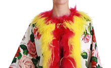 Load image into Gallery viewer, Dolce &amp; Gabbana Elegant Floral Cape Jacket with Fur Details
