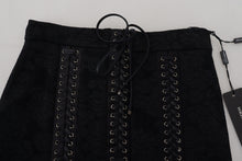 Load image into Gallery viewer, Dolce &amp; Gabbana Elegant Black High-Waist Silk-Lined Skirt
