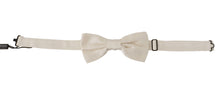 Load image into Gallery viewer, Dolce &amp; Gabbana Elegant Off White Silk Bow Tie
