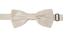Load image into Gallery viewer, Dolce &amp; Gabbana Elegant Off White Silk Bow Tie
