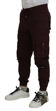 Load image into Gallery viewer, Dolce &amp; Gabbana Bordeaux Cotton Cargo Jogger Sweatpants Pants
