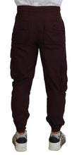 Load image into Gallery viewer, Dolce &amp; Gabbana Bordeaux Cotton Cargo Jogger Sweatpants Pants
