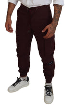 Load image into Gallery viewer, Dolce &amp; Gabbana Bordeaux Cotton Cargo Jogger Sweatpants Pants
