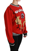 Load image into Gallery viewer, Dolce &amp; Gabbana Radiant Red Sequined Crew Neck Sweater
