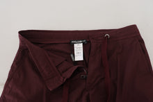 Load image into Gallery viewer, Dolce &amp; Gabbana Bordeaux Cotton Cargo Jogger Sweatpants Pants
