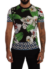 Load image into Gallery viewer, Dolce &amp; Gabbana Black Floral Print Crewneck T-shirt
