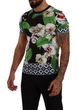 Load image into Gallery viewer, Dolce &amp; Gabbana Black Floral Print Crewneck T-shirt

