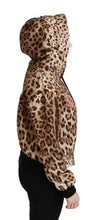 Load image into Gallery viewer, Dolce &amp; Gabbana Elegant Leopard Print Hooded Sweater
