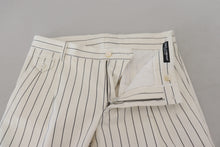 Load image into Gallery viewer, Dolce &amp; Gabbana White Stripes Cotton Skinny Chino Pants
