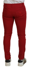 Load image into Gallery viewer, Dolce &amp; Gabbana Red Skinny Cotton Stretch Denim Jeans
