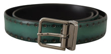 Load image into Gallery viewer, Dolce &amp; Gabbana Elegant Leather Belt with Silver Tone Buckle
