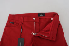 Load image into Gallery viewer, Dolce &amp; Gabbana Red Skinny Cotton Stretch Denim Jeans
