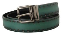 Load image into Gallery viewer, Dolce &amp; Gabbana Elegant Leather Belt with Silver Tone Buckle
