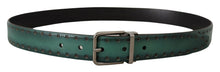 Load image into Gallery viewer, Dolce &amp; Gabbana Elegant Leather Belt with Silver Tone Buckle
