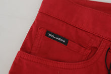 Load image into Gallery viewer, Dolce &amp; Gabbana Red Skinny Cotton Stretch Denim Jeans
