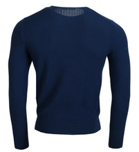 Load image into Gallery viewer, Dolce &amp; Gabbana Elegant Blue Cashmere-Silk Men&#39;s Pullover
