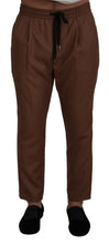 Load image into Gallery viewer, Dolce &amp; Gabbana Brown Cashmere Men Drawstring Jogger Pants
