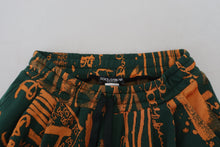 Load image into Gallery viewer, Dolce &amp; Gabbana Multicolor Logo Print Silk Cargo Jogger Pants
