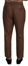 Load image into Gallery viewer, Dolce &amp; Gabbana Brown Cashmere Men Drawstring Jogger Pants
