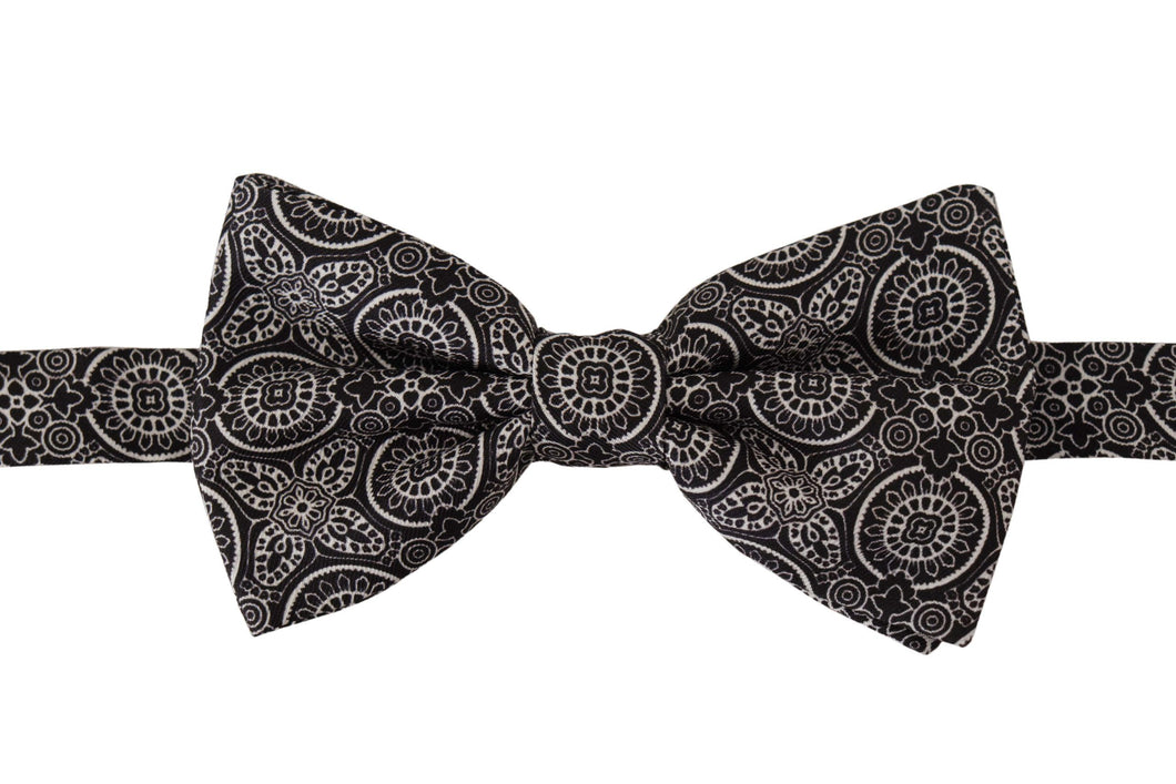 Dolce & Gabbana Elegant Black Silk Bow Tie