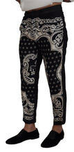 Load image into Gallery viewer, Dolce &amp; Gabbana Black Silk Bandana Print Pants
