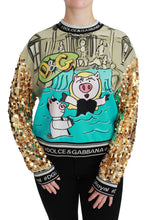 Load image into Gallery viewer, Dolce &amp; Gabbana Year of the Pig Sequined Top  Sweater
