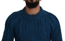 Load image into Gallery viewer, Dolce &amp; Gabbana Elegant Blue Crewneck Sweater
