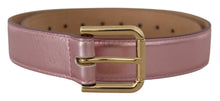 Load image into Gallery viewer, Dolce &amp; Gabbana Elegant Metallic Pink Leather Belt
