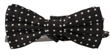 Load image into Gallery viewer, Dolce &amp; Gabbana Elegant Black and White Polka Dot Silk Bow Tie
