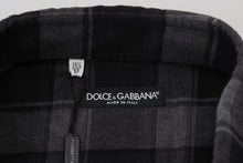 Load image into Gallery viewer, Dolce &amp; Gabbana Elegant Black and Gray Button Down Shirt
