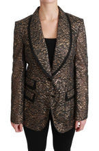 Load image into Gallery viewer, Dolce &amp; Gabbana Elegant Gold Floral Lace Blazer Jacket
