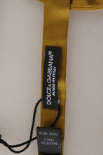 Load image into Gallery viewer, Dolce &amp; Gabbana Elegant Mustard Silk Bow Tie
