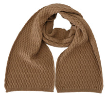 Load image into Gallery viewer, Dolce &amp; Gabbana Dark Brown Wrap Shawl Knitted Camel Scarf
