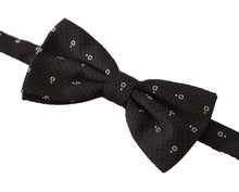 Load image into Gallery viewer, Dolce &amp; Gabbana Elegant Black Polka Dot Silk Bow Tie
