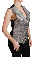 Load image into Gallery viewer, Dolce &amp; Gabbana Elegant Silver Sleeveless Brocade Vest
