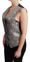 Load image into Gallery viewer, Dolce &amp; Gabbana Elegant Silver Sleeveless Brocade Vest
