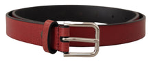 Load image into Gallery viewer, Dolce &amp; Gabbana Elegant Maroon Italian Leather Belt
