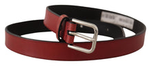 Load image into Gallery viewer, Dolce &amp; Gabbana Elegant Maroon Italian Leather Belt
