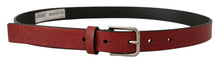 Load image into Gallery viewer, Dolce &amp; Gabbana Elegant Maroon Italian Leather Belt
