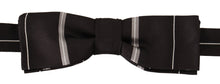 Load image into Gallery viewer, Dolce &amp; Gabbana Elegant Silk Bow Tie in Black and Grey
